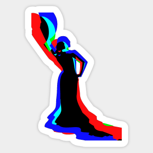 flamenco silhouette Sticker